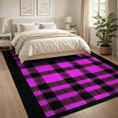 Pink Buffalo Check Area Rug