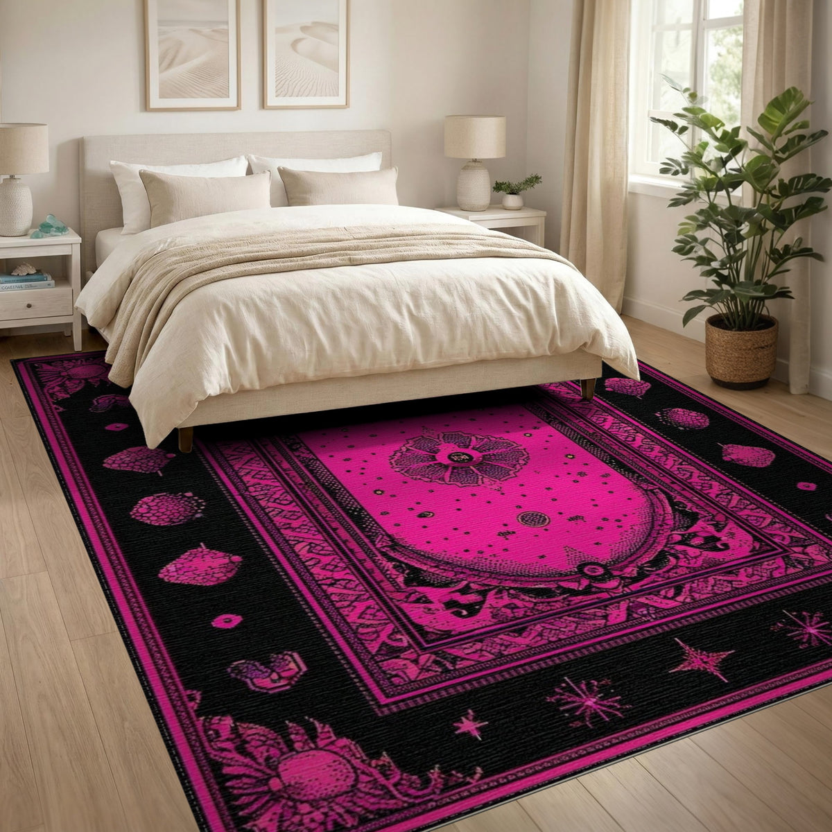Pink Celestial Mystical Area Rug