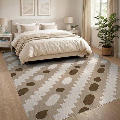 Brown Geometric Area Rug