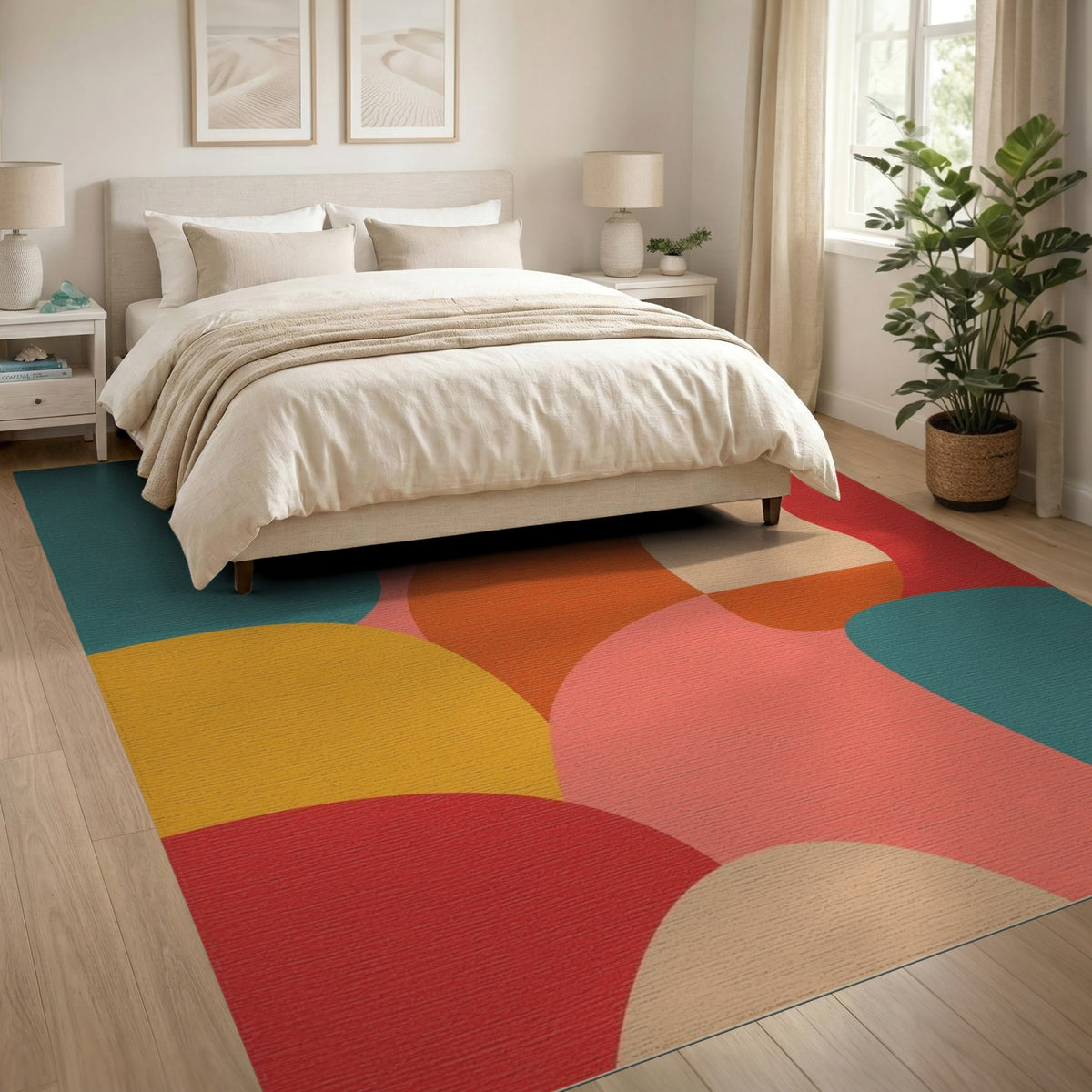 Vibrant Multi-color and Patterns Vibrant Abstract Multi-Color Area Rug