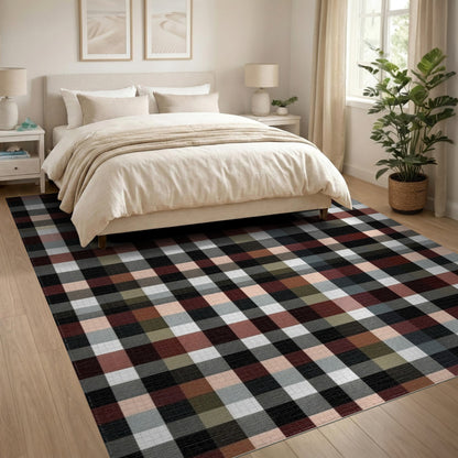 Multi-color and Patterns Multi-Color Plaid Checkered Area Rug