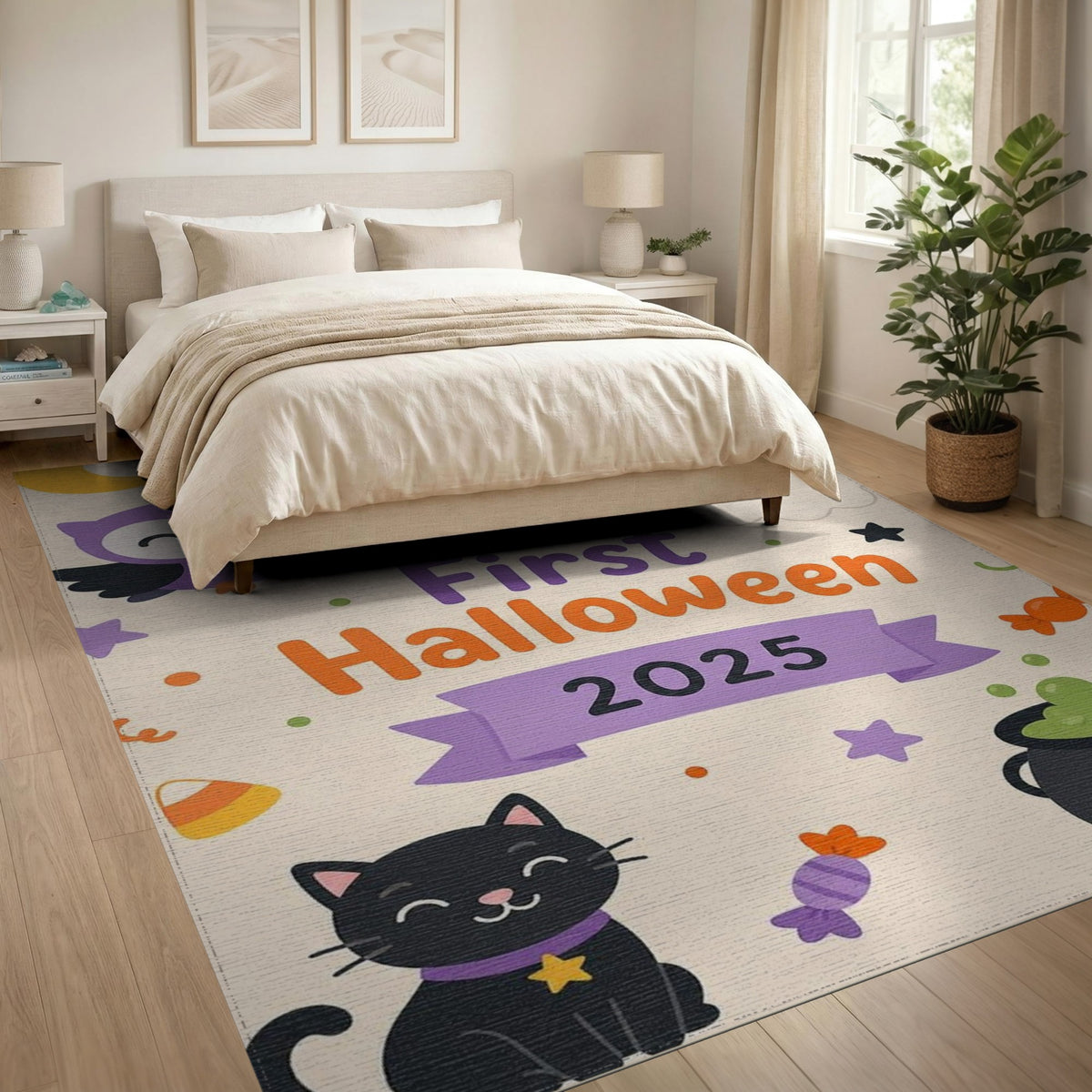 My First Halloween Kids Cartoon Rug