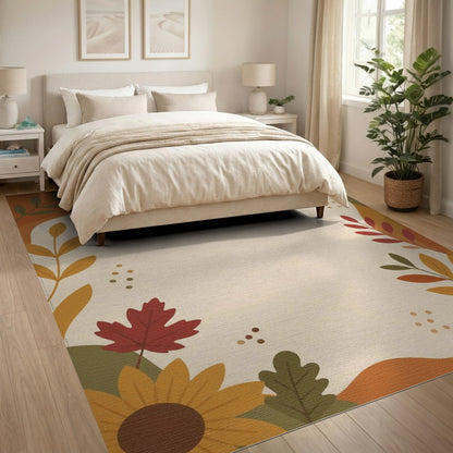 Beige Autumn Harvest Pumpkin Area Rug