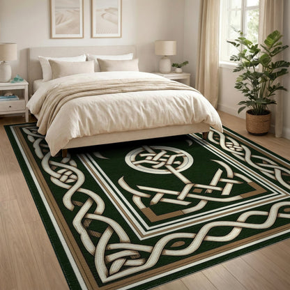 Green Celtic Knot Area Rug
