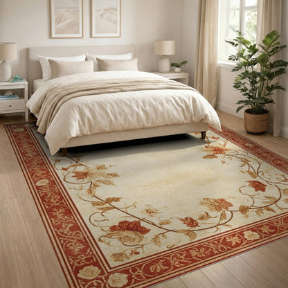 Red Floral Vintage No. 14 Area Rug