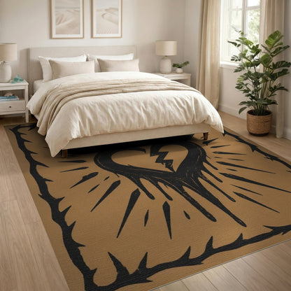 Distressed Broken Heart Area Rug