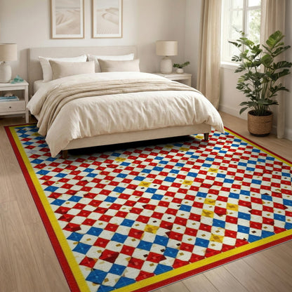 Vibrant Multi-Color Diamond Geometric Area Rug