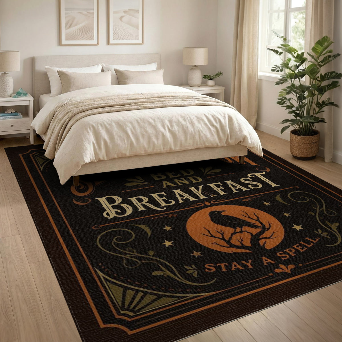 Sleepy Hollow Raven Vintage Rug