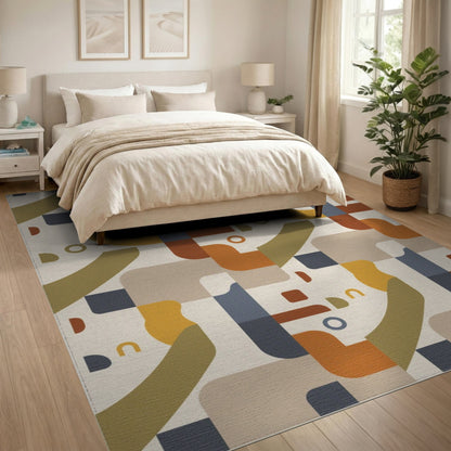 Multi-color and Patterns Geometric Modern Geometric Multi-Color Area Rug