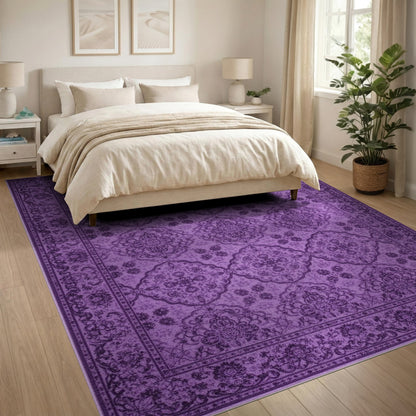 Purple Traditional Persian Area Rug