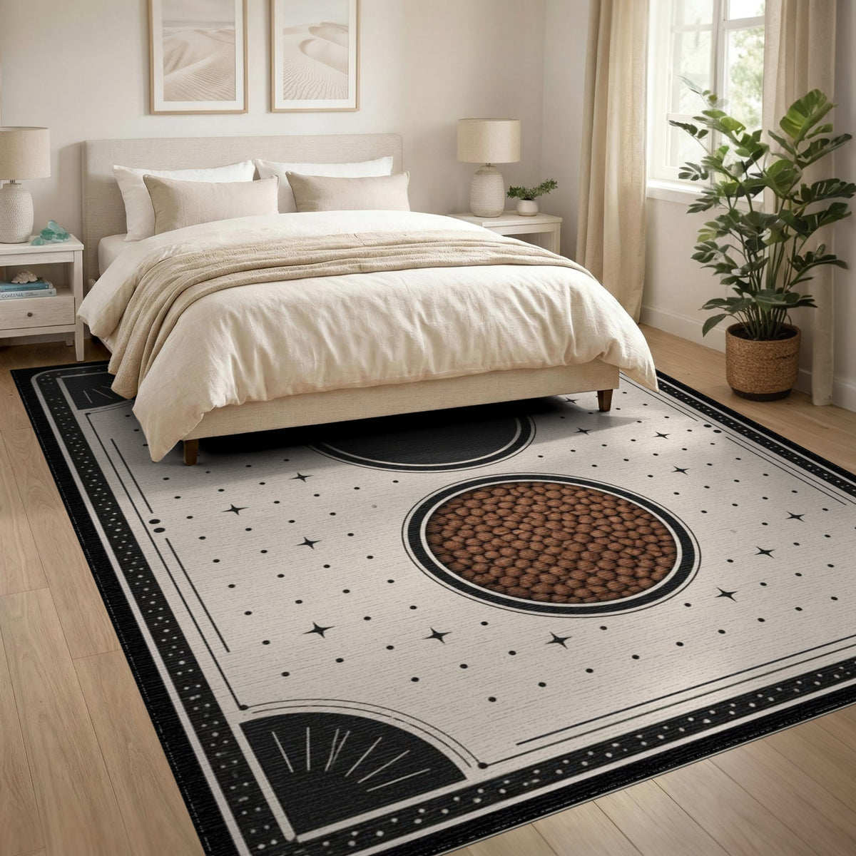 ODIKA Celestial Dot Brown Vintage Rug