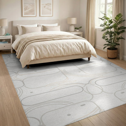 Abstract Area Beige and Neutral Beige Abstract Neutral Area Rug