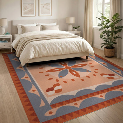 Orange Southwestern Geometric No. 16 Area Rug