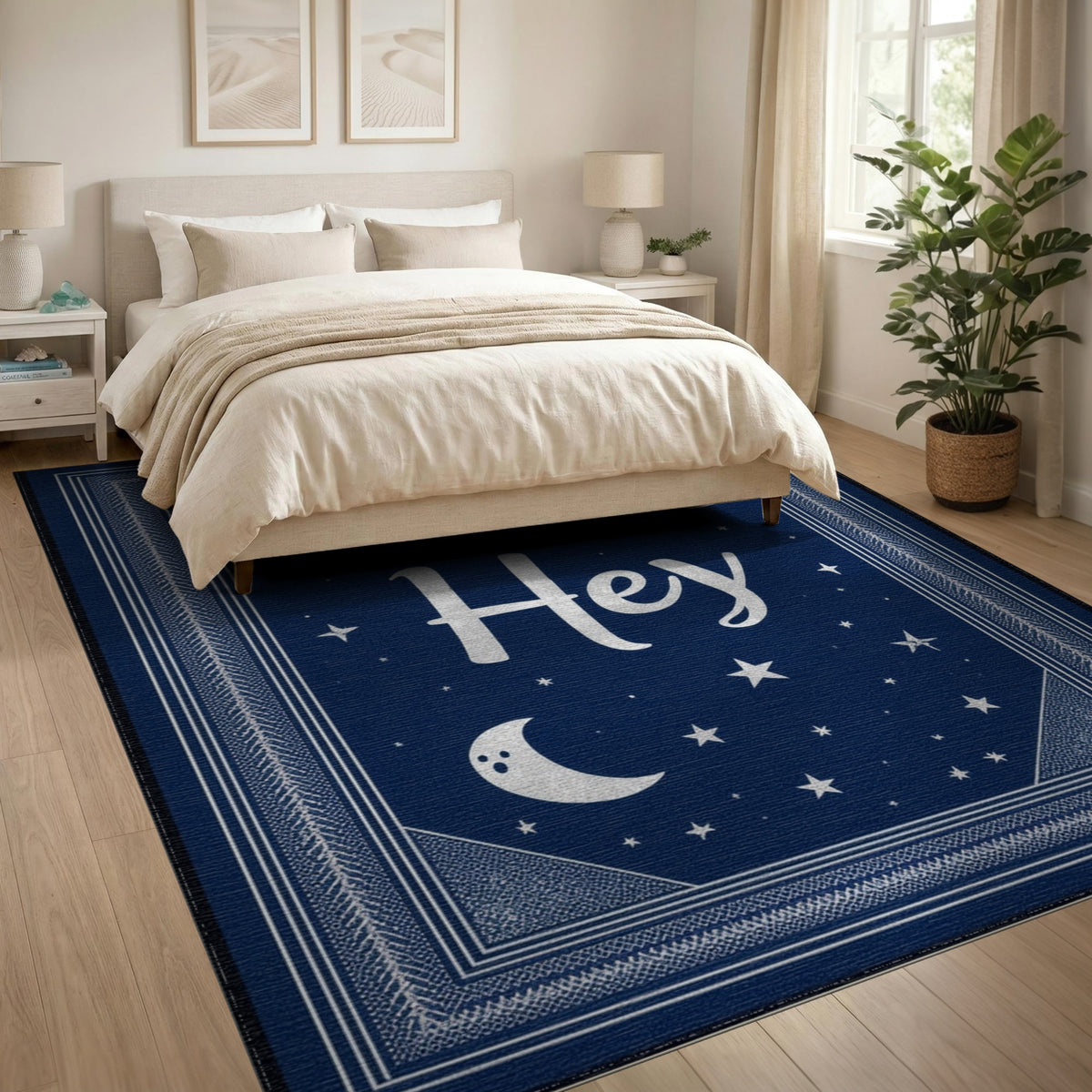 Hey Celestial Moon Stars Area Rug