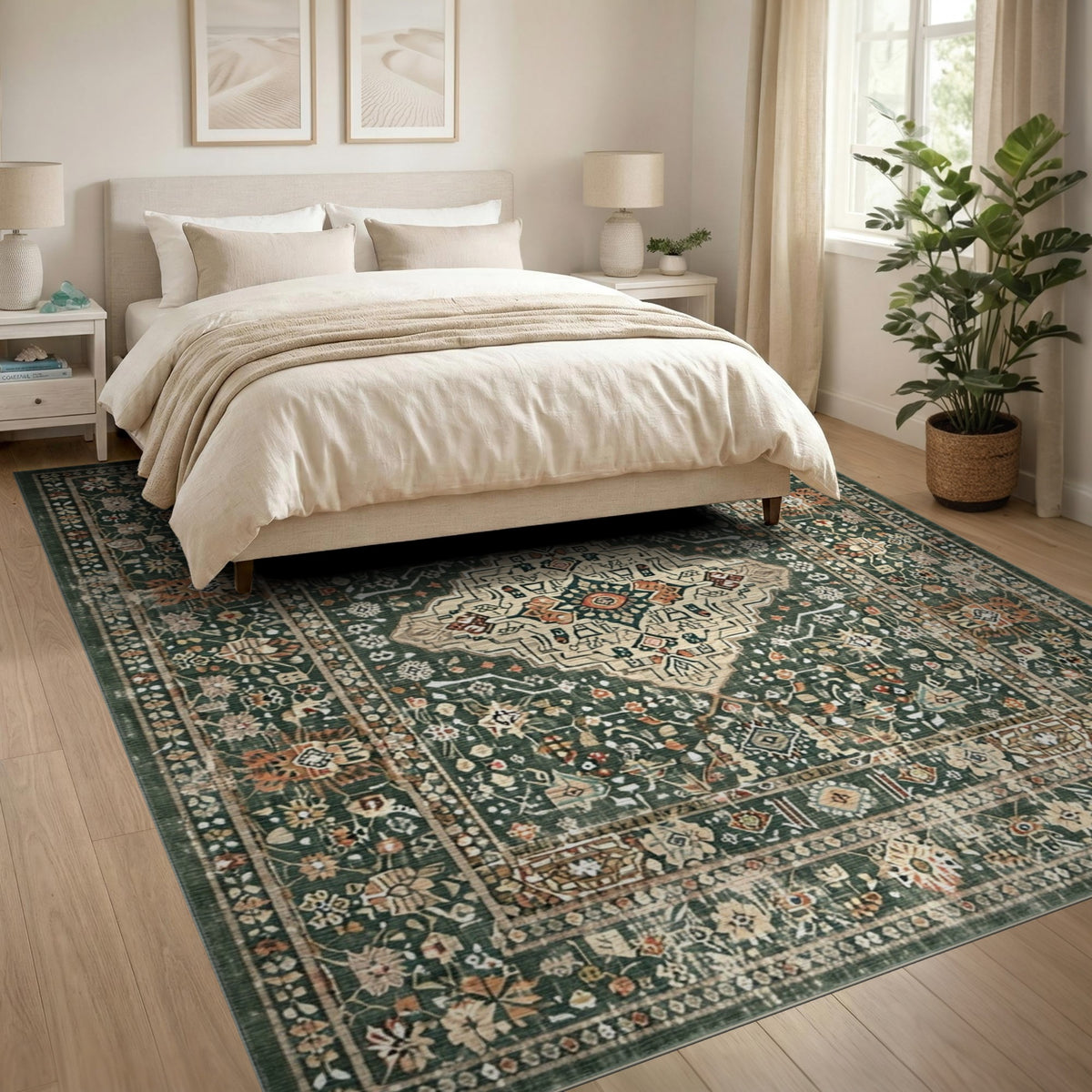 Green Floral Vintage No. 58 Area Rug
