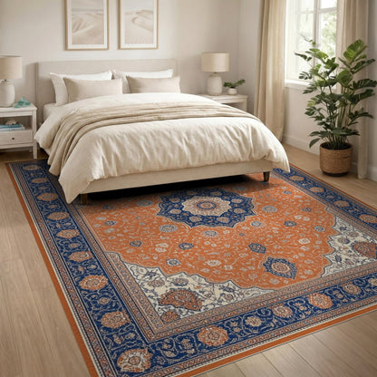Orange Persian Medallion No. 13 Area Rug