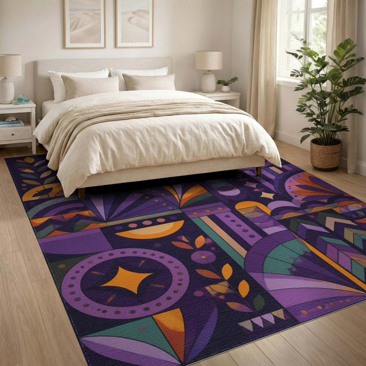 Vibrant Mosaic Geometric Area Rug