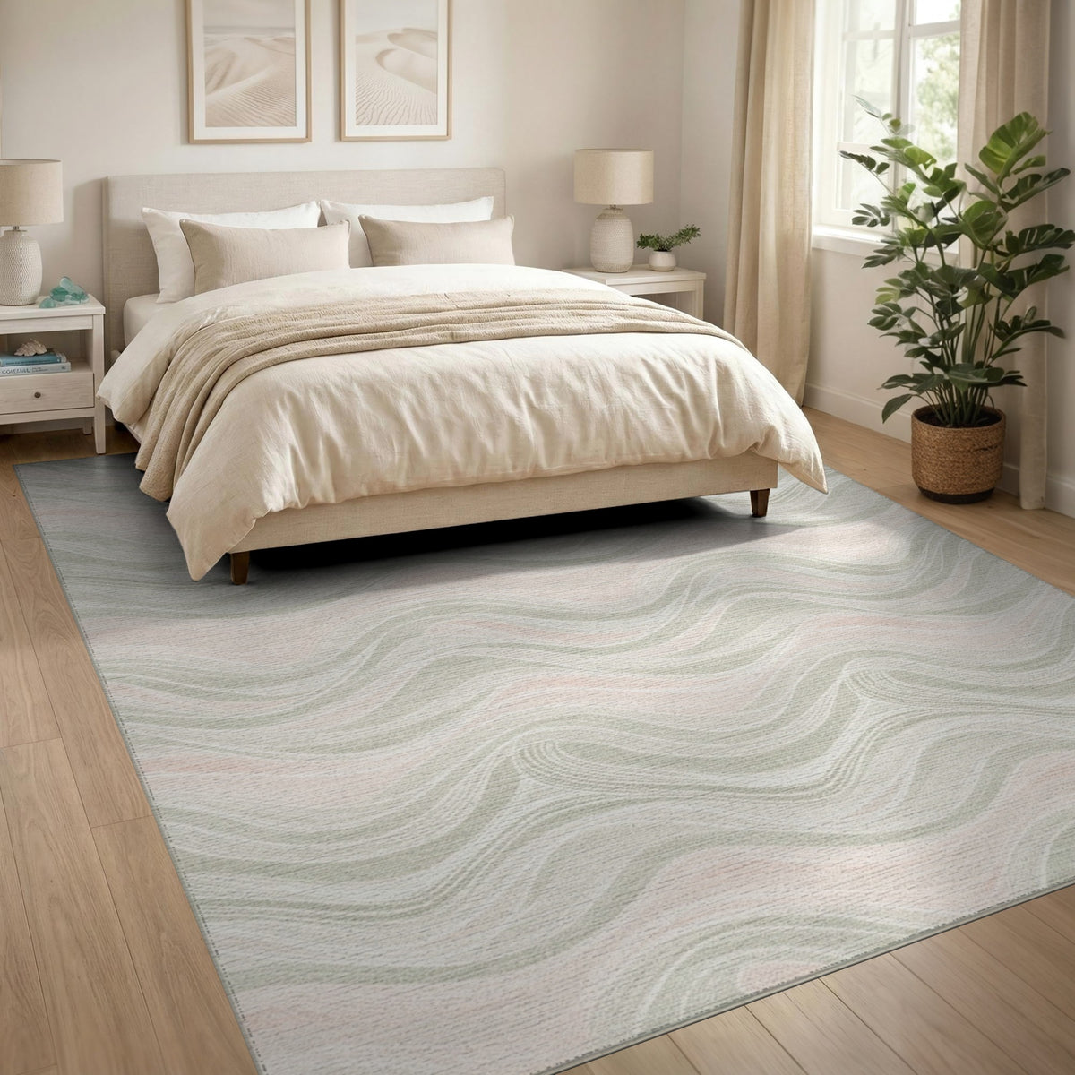 Soft Wave Abstract Area Rug