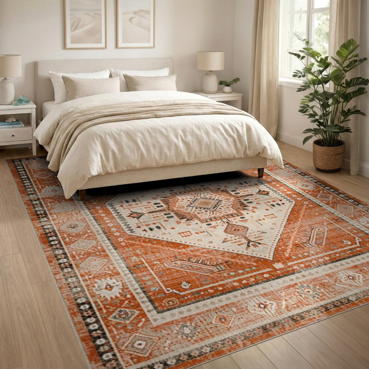 Heritage Tribal Orange Heritage Tribal Diamond Area Rug