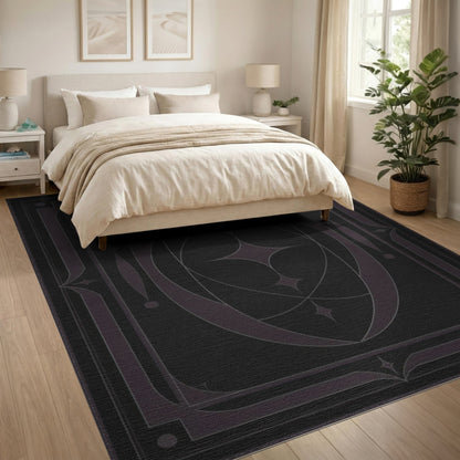 Geometric Modern Purple Celestial Geometric Area Rug