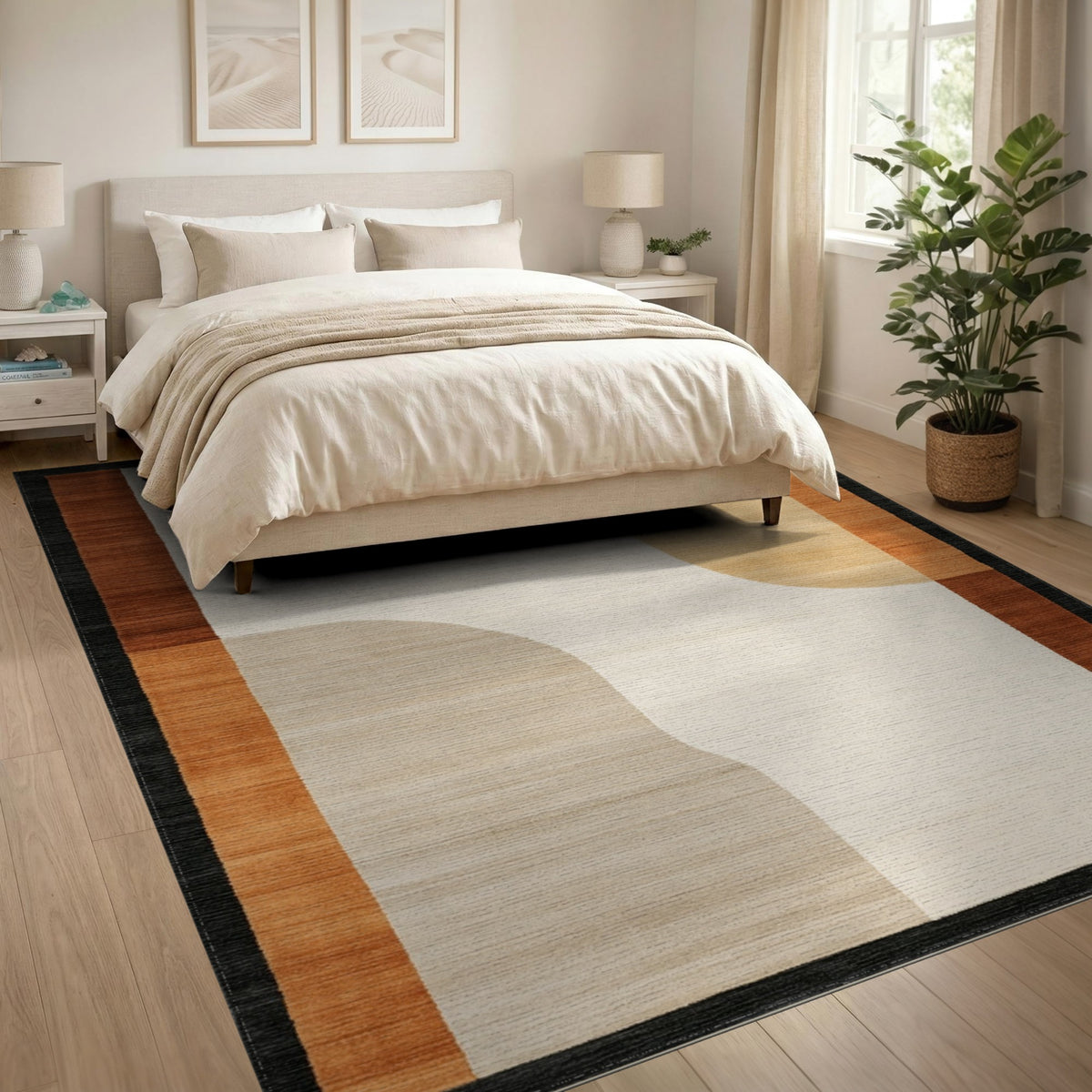 Abstract Area Brown and Tan Brown Tan Abstract Area Rug