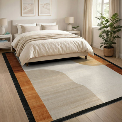 Abstract Area Brown and Tan Brown Tan Abstract Area Rug