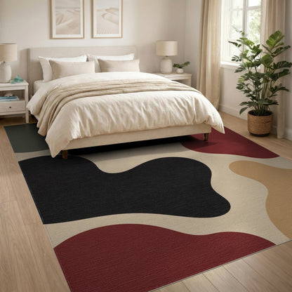 Organic Abstract Shapes Area Rug
