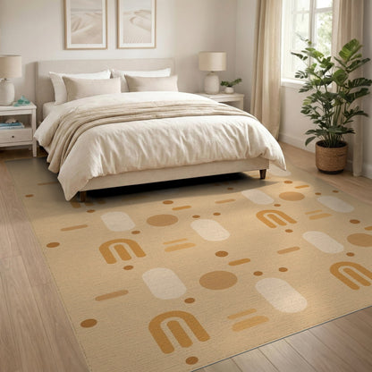 Geometric Modern Geometric Arch Brown Area Rug