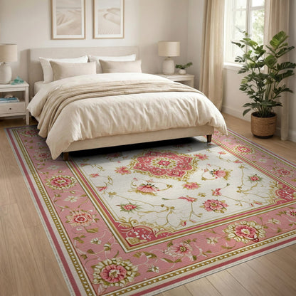 Pink Floral Vintage No. 58 Area Rug