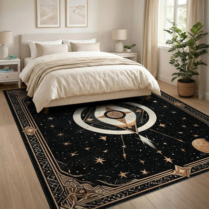 Celestial Gold Geometric Area Rug