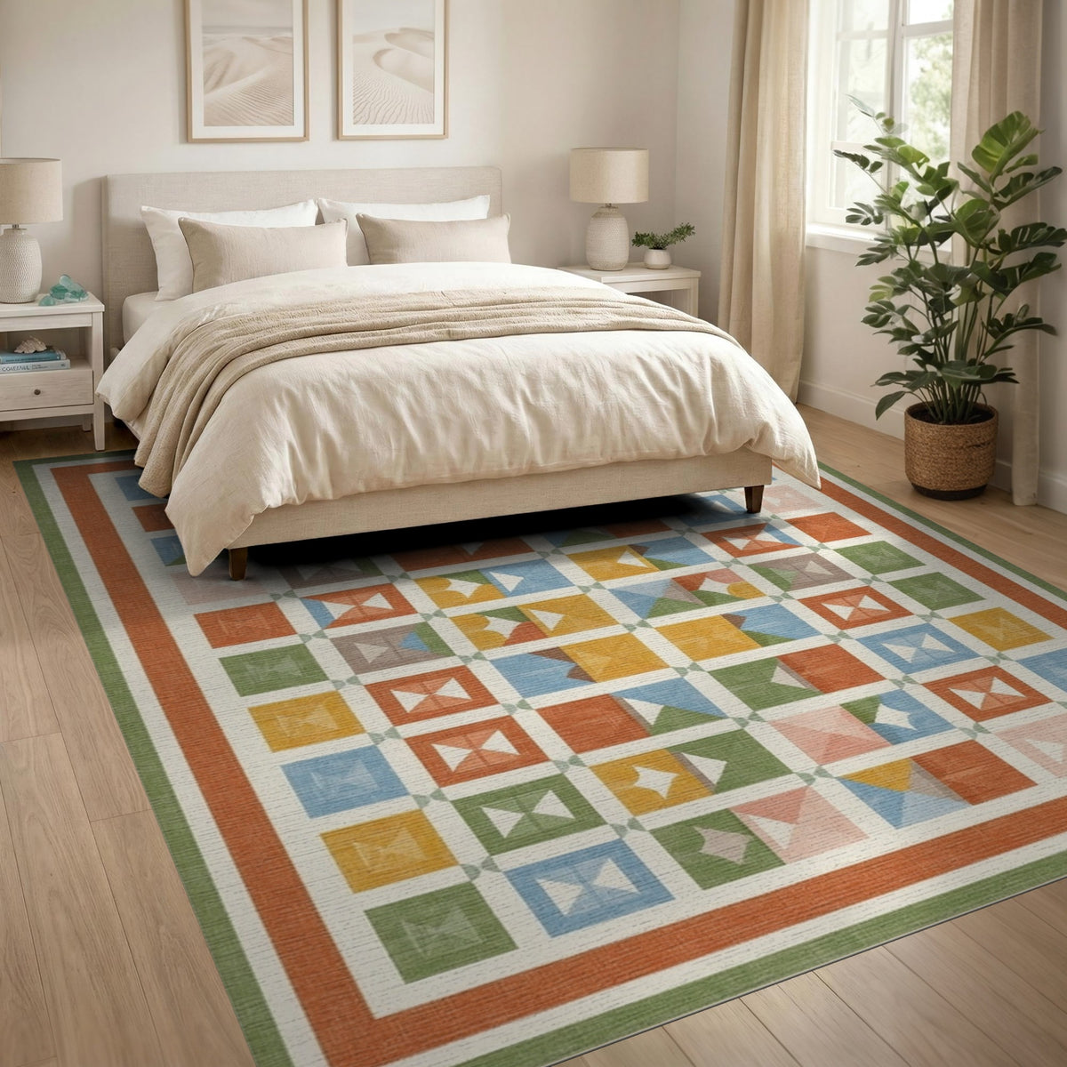 Multi-Color Geometric Area Rug