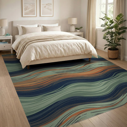 Abstract Area Fluid Wave Abstract Area Rug