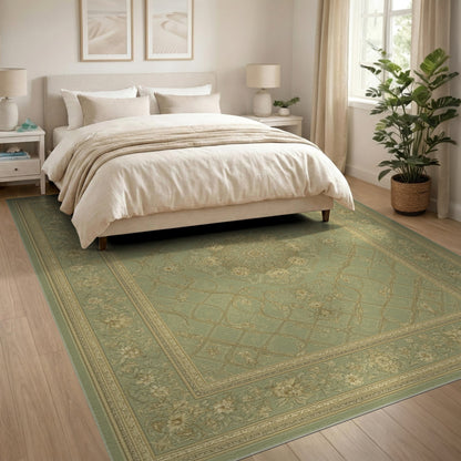 Sage Green Floral Vintage No. 41 Area Rug