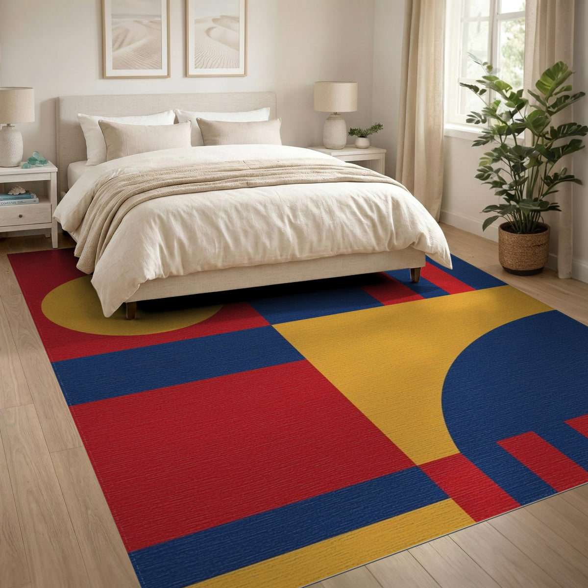 Bold Geometric Multi-Color Area Rug