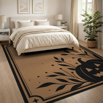 Vintage Pumpkin Moon Area Rug