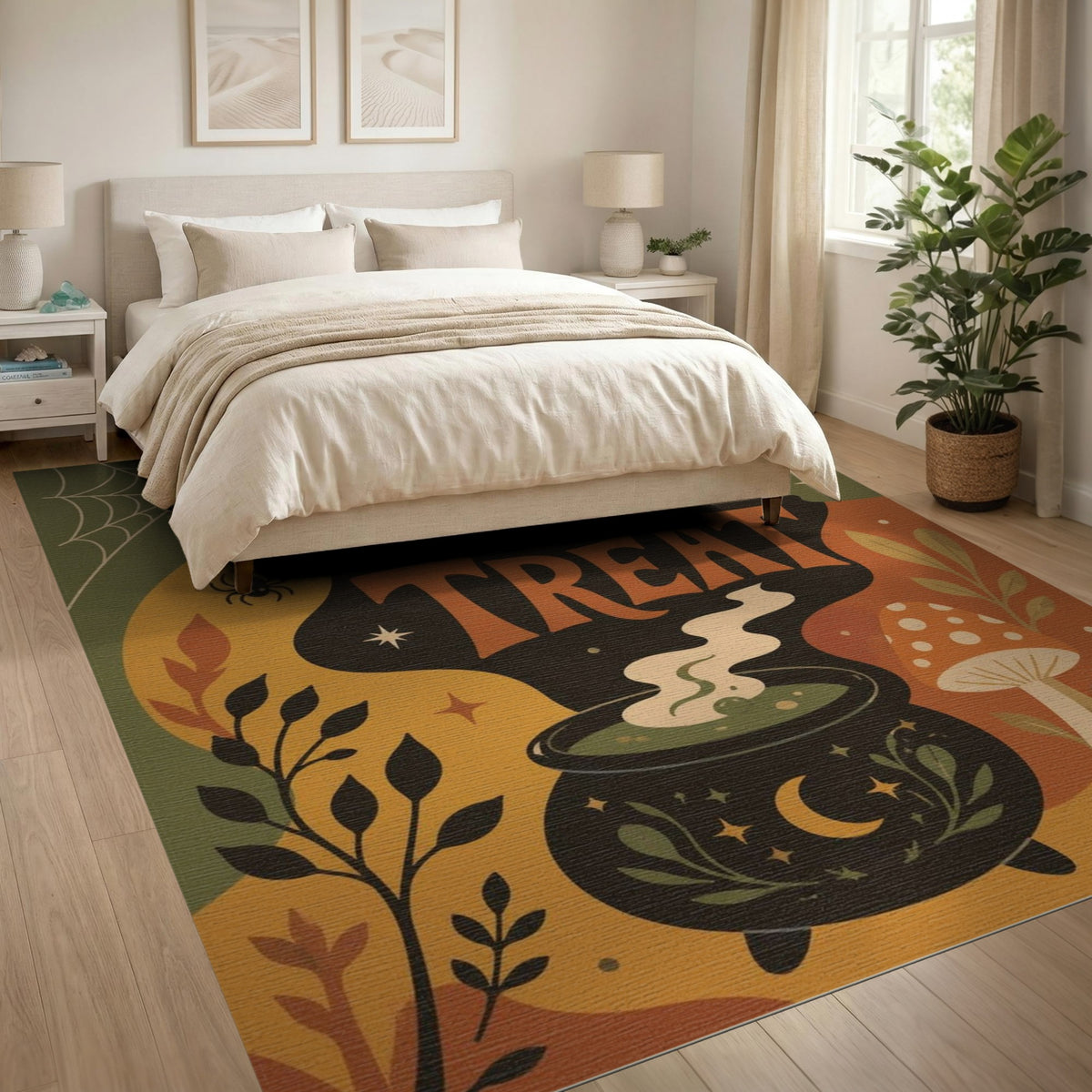 Trick or Treat Halloween Cauldron Area Rug