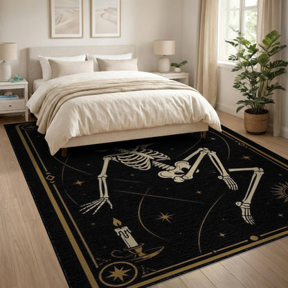 Celestial Skeleton Tarot Area Rug