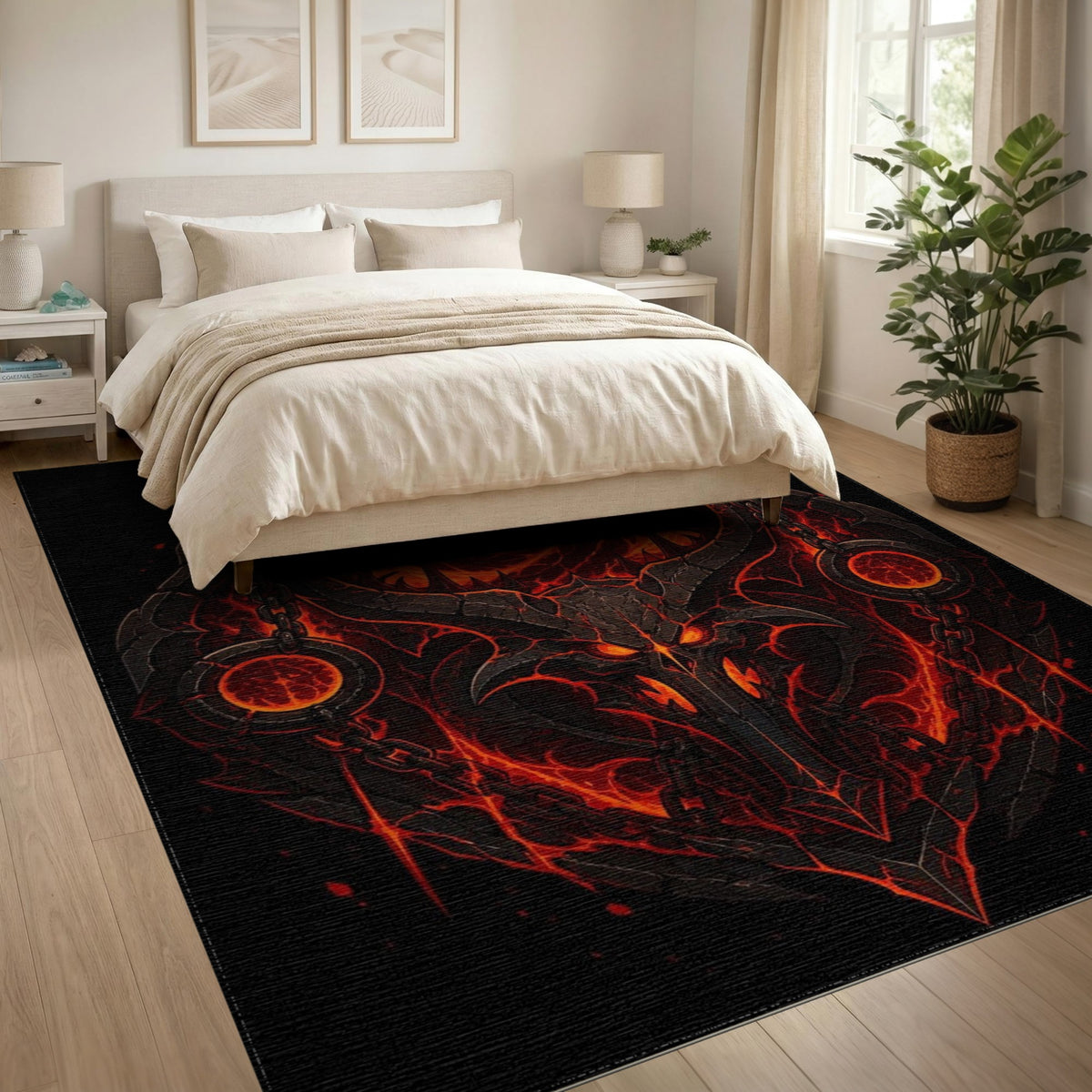 Inferno Demon Crest Area Rug