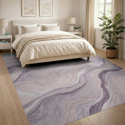 Purple Abstract Area Purple Marble Swirl Abstract Area Rug
