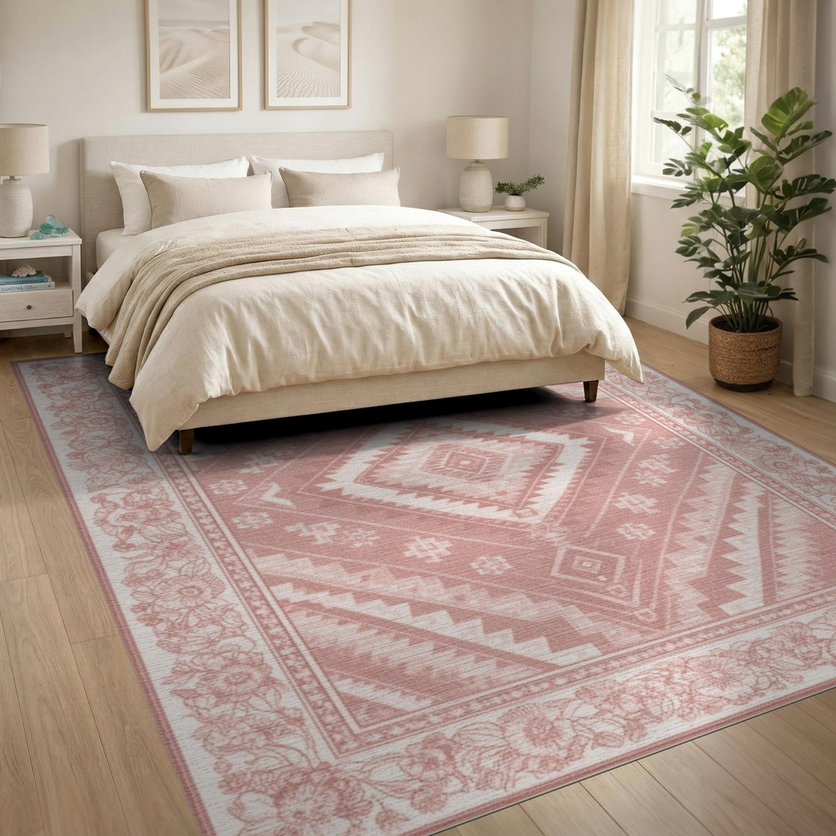Pink Southwestern Area Rug