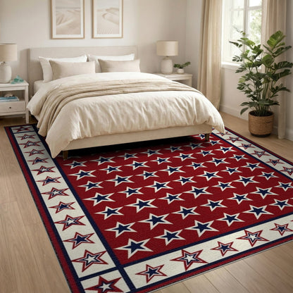 Red Star Area Rug