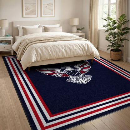 Patriotic Eagle Navy Area Rug