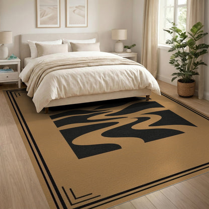 Southwestern Sun Waves Brown Area Rug