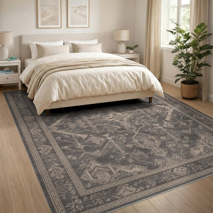 Grey Distressed Vintage Distressed Vintage Area Rug