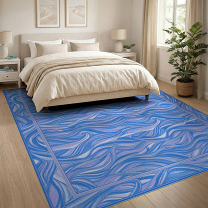 Blue Wave Abstract No. 17 Area Rug