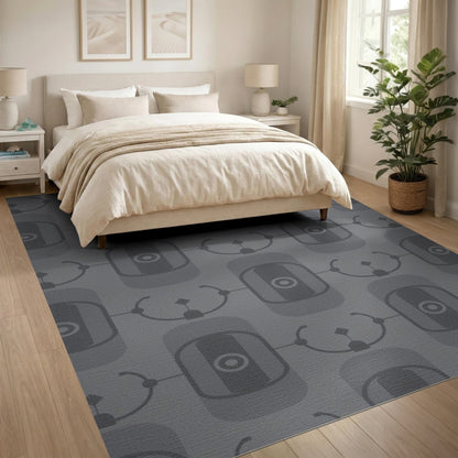 Grey Geometric Modern Area Rug