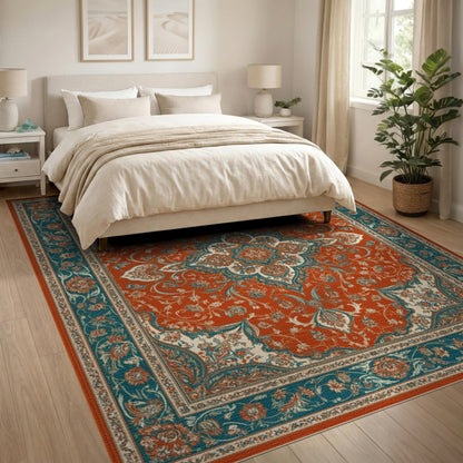 Medallion Floral Red Persian Medallion Floral Area Rug
