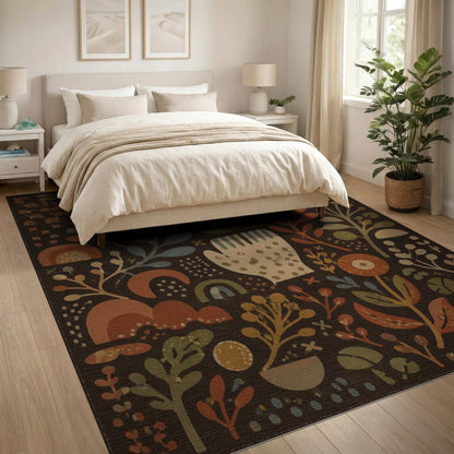 Boho Chic Multi-Color Floral Area Rug