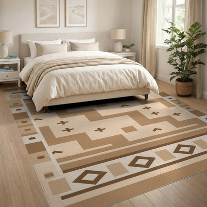 Southwestern Geometric Brown No. 2 Area Rug
