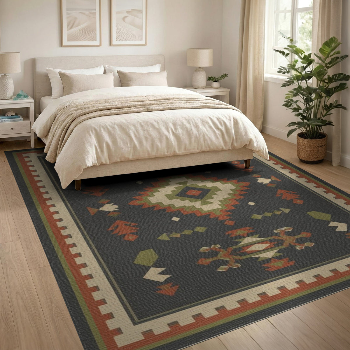 Heritage Tribal Grey Area Rug